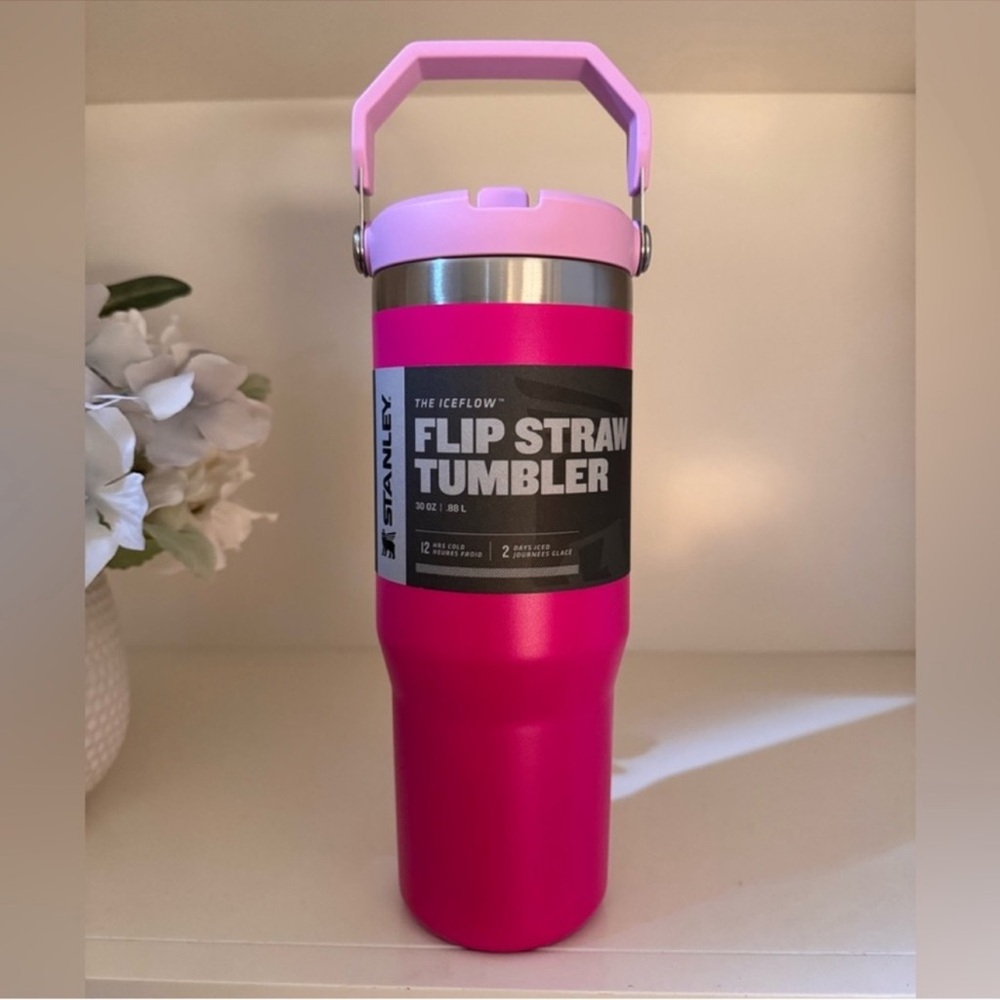 🎉LAST CHANCE🎉Stanley Iceflow Flip Straw 30oz‎ Tumbler Camelia